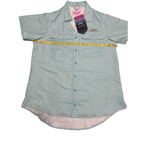 Habit Pike's Pier Fishing Shirt UPF 40+ Turquoise Check Ladies Medium MSRP 34.99 - Picture 4 of 13